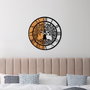 Wallity Reloj de pared decorativo de madera Nogal y Negro